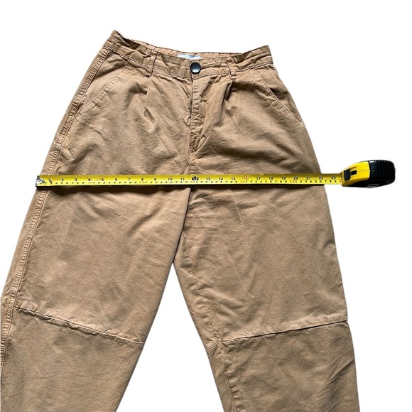 ZARA Khaki Utility Pants – Relaxed Fit Minimalist Style  Size 4 - Picture 7 of 9